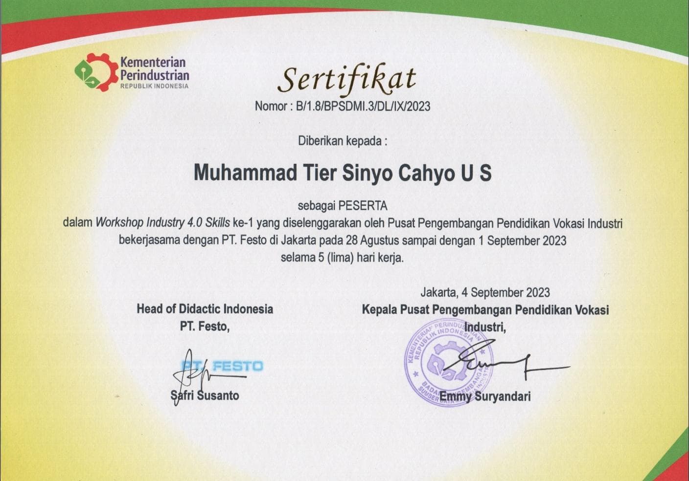 Workshop Industry 4.0 Skills - 1